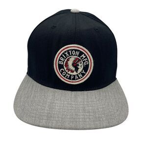 Brixton Mfg. Company Hat Co. Gray Black Snapback Hat Cap